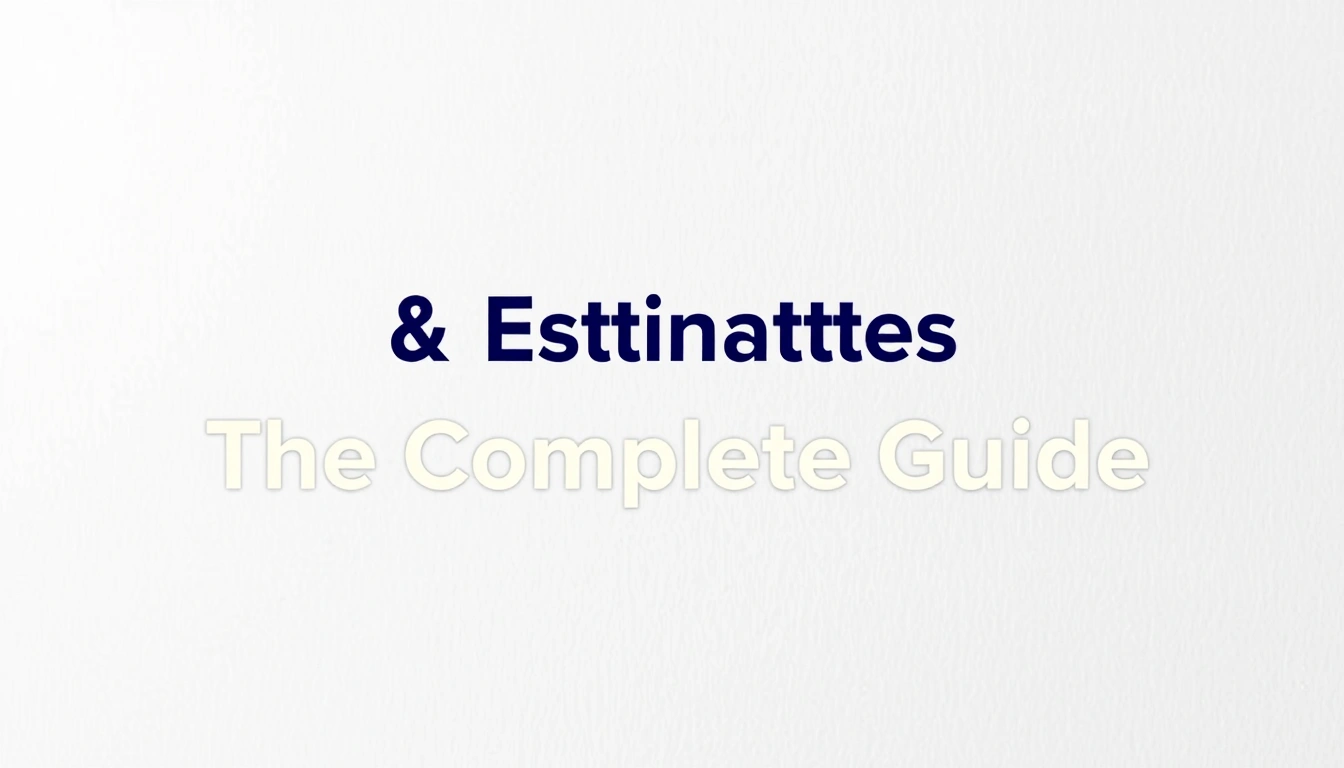 Cost and Estimates — The Complete Guide Cost and Estimates — The Complete Guide