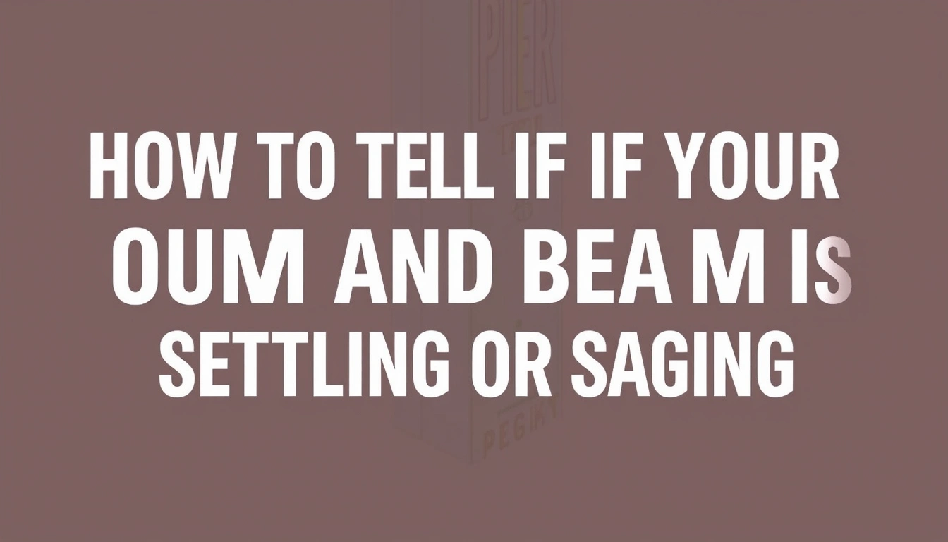 How to Tell If Your Pier and Beam Foundation Is Settling or Sagging