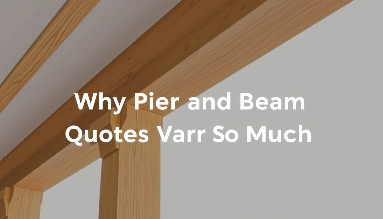 Why Pier and Beam Repair Quotes Vary So Much