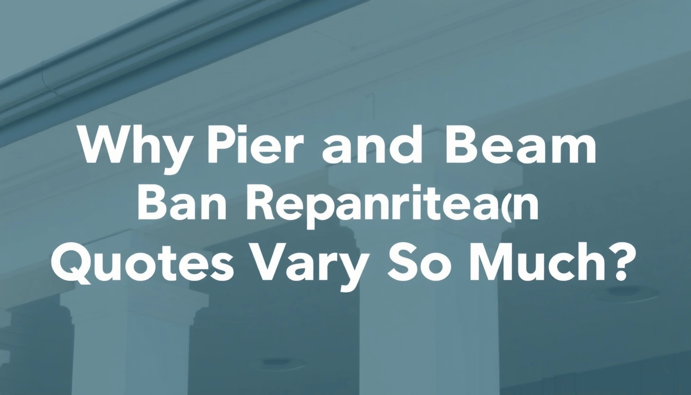 Why Pier and Beam Repair Quotes Vary So Much