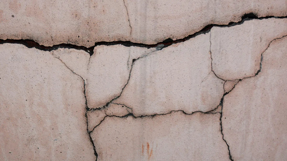 Foundation Movement and Structural Behavior — The Complete Guide Cracked plaster wall with a wide horizontal fracture